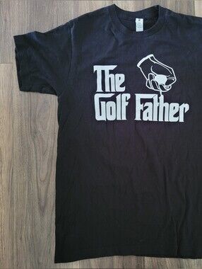The Golf Father Black Graphic Tee